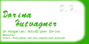 dorina hutvagner business card